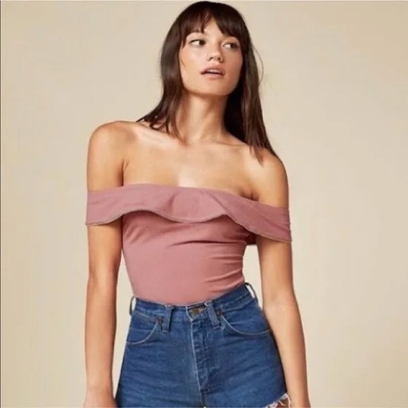 Reformation Tops Reformation Classon Bodysuit In Rosy Poshmark